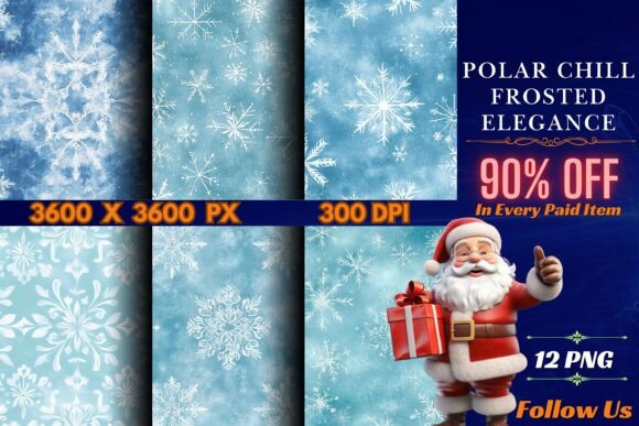 Capturing Crystalline Beauty with Polar Chill Frosted Elegance Backgrounds