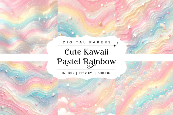 Cute Kawaii Pastel Rainbow Backgrounds: A Digital Dreamland