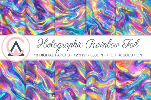 Designing with Light: The Allure of Holographic Rainbow Foil Backgrounds