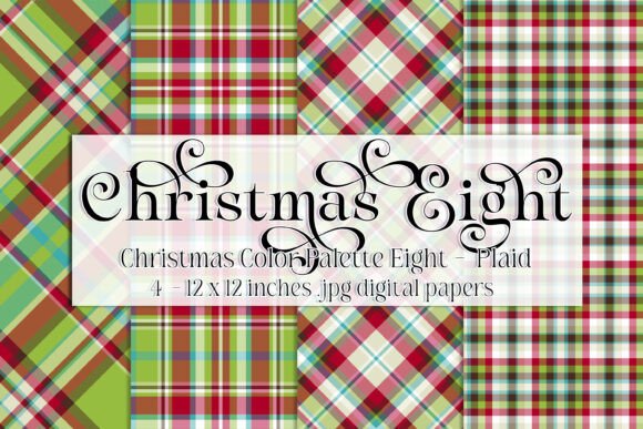 Elevate Your Holiday Projects with Christmas CP8 Plaid Backgrounds 1