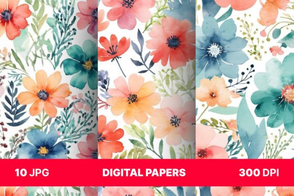 Floral Medley Backgrounds: Your Go-To for Organic Design Projects