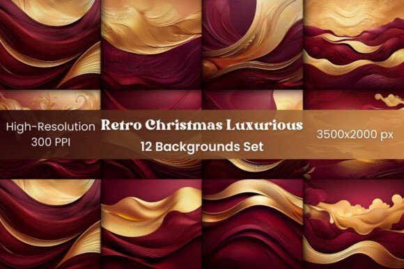 Luxurious Retro Christmas Backgrounds: Timeless Holiday Style