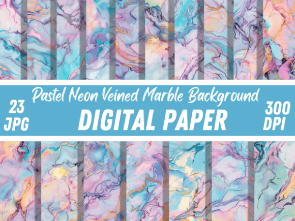 Pastel Neon Veined Marble: A Modern Design Texture