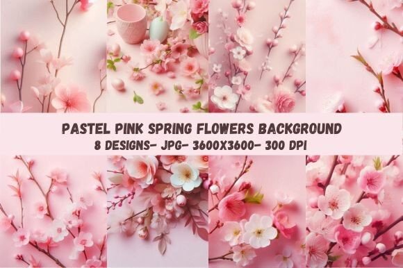 Pastel Pink Spring Backgrounds: Fresh Digital Design Assets
