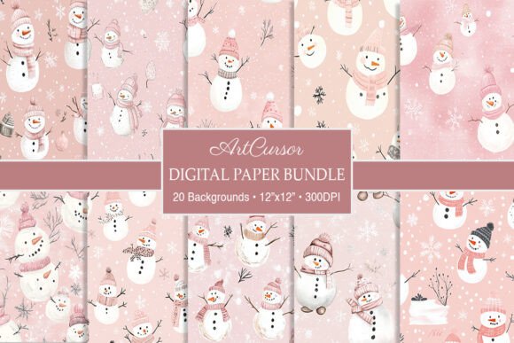 Seamless Pink Winter Snowman Backgrounds: A Designer's Guide