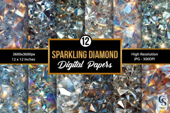 Sparkling Diamond Texture Backgrounds for Elevated Design