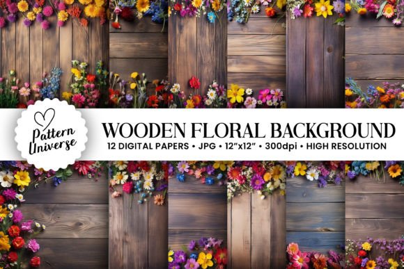 Wildflowers on Wooden Backgrounds: A Design Asset Guide